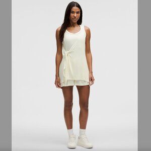 lululemon Modal Wrap Romper 4" | Lemon Sorbet (light yellow) | Size 10 | beach